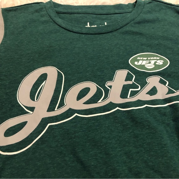 New York Jets 3/4 raglan T-Shirt Side Tie Touch Alyssa Milano women’s Size M NWT - Picture 2 of 8